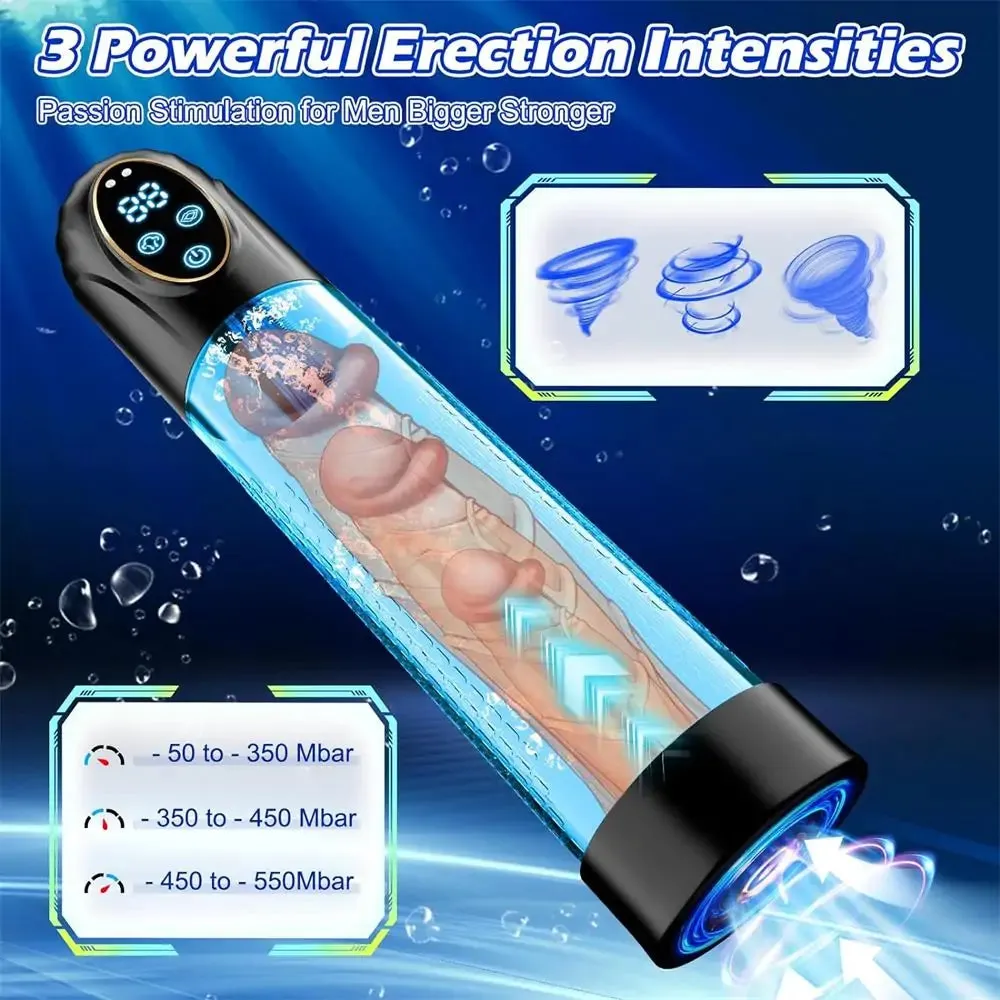 3D Visualization Design Bathmate Electric Penis Enlarge Vacuum Pump with 6 Suction