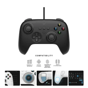 8BITDO Ultimate Wired Controller For (Switch/Windows/Android (Black Edition) (82CA02)
