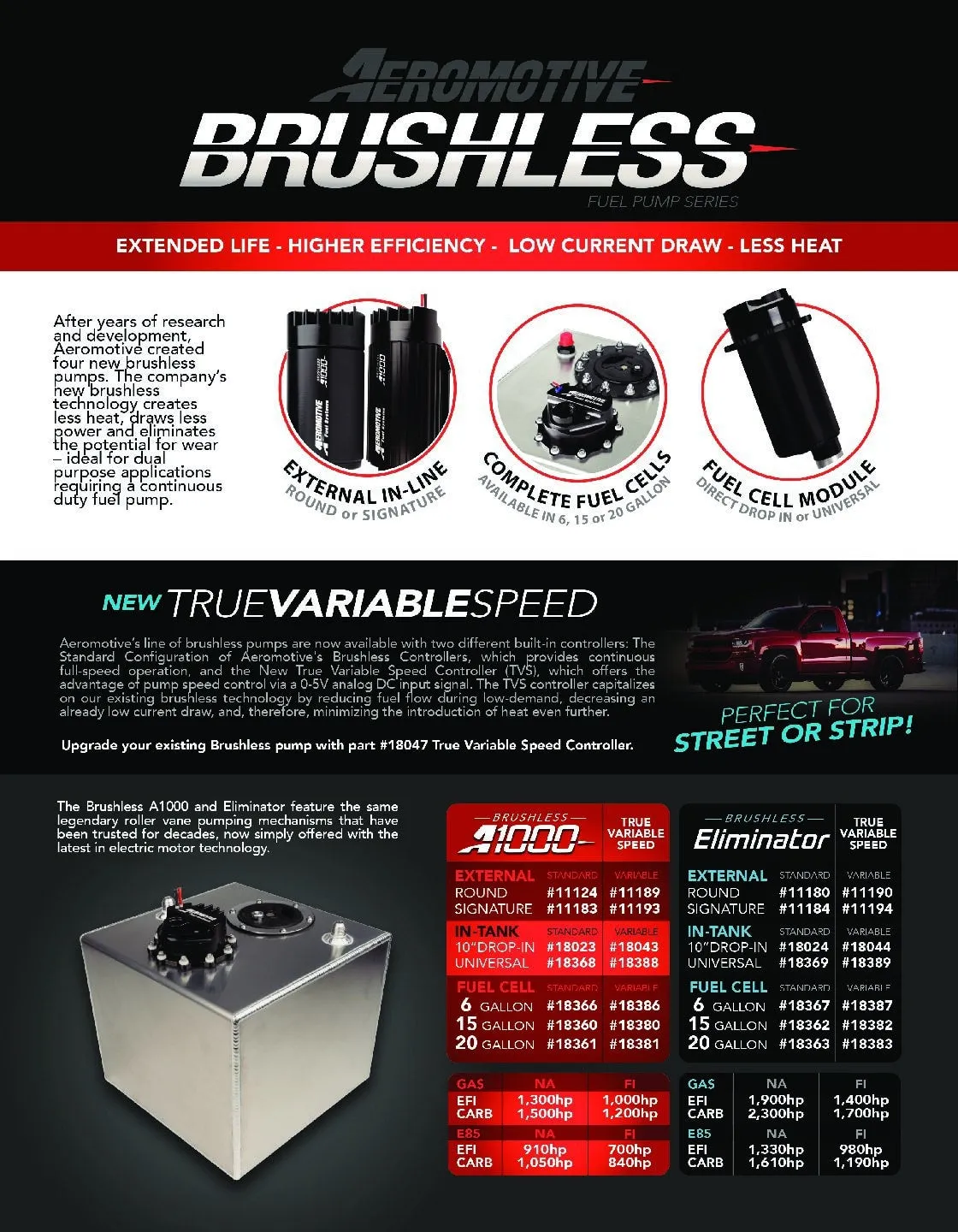 Aeromotive Fuel Pump, In-Line, Signature Brushless A1000 (Pump Sleeve Includes Mounting Provisions) - 11183