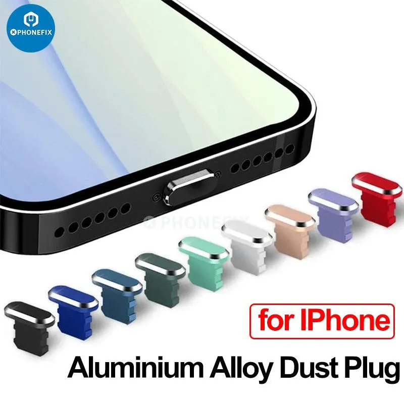 Aluminum alloy Anti Dust Plug iPhone USB Charging Port Dustproof Cap