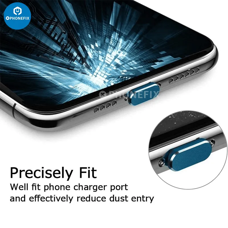 Aluminum alloy Anti Dust Plug iPhone USB Charging Port Dustproof Cap
