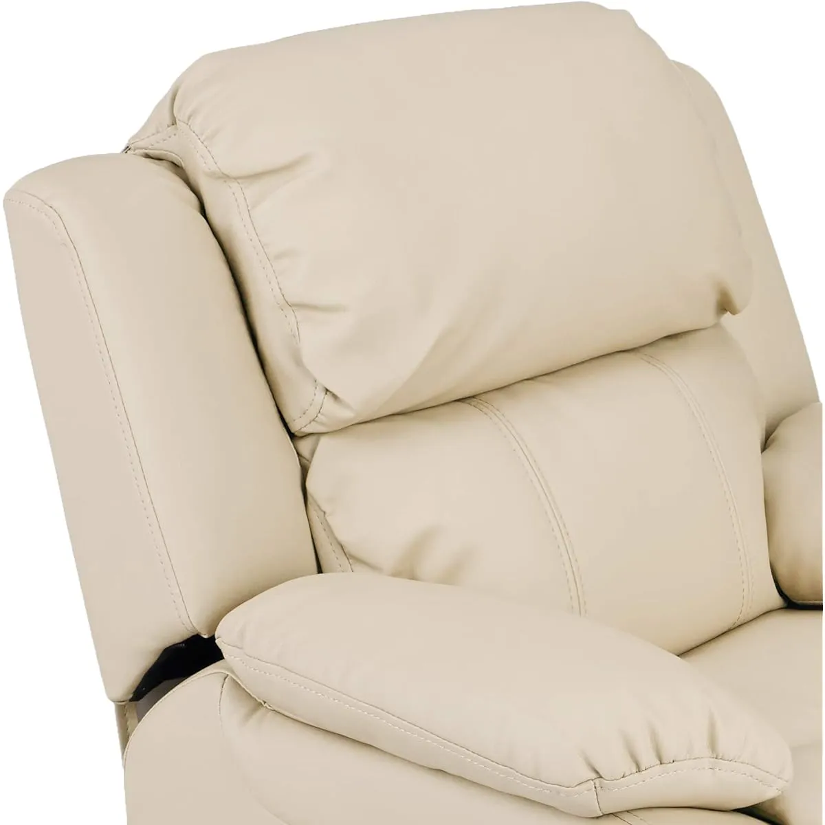 Amazon Basics LeatherSoft Kids Youth Recliner with Armrest Storage for Ages 3 