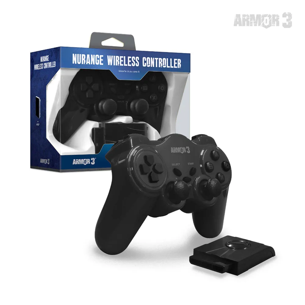 Armor3 NuRange Wireless Controller (Black) - (PS2) PlayStation 2