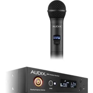 Audix AP41 OM2B 40 Series Wireless Microphone System, R41 Diversity Receiver with H60/OM2 Handheld Transmitter, 554MHz-586MHz
