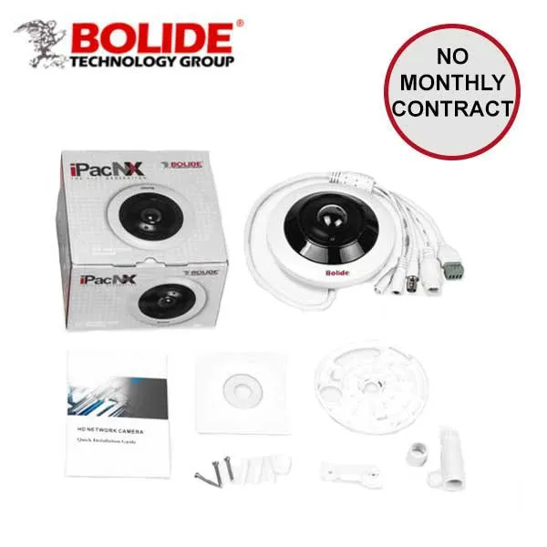 Bolide - IP / 9MP / Fisheye Camera / Fixed / 2mm Lens / WDR / 5m IR / 360° Panoramic / 12VDC POE / IP66 / BN1908FE