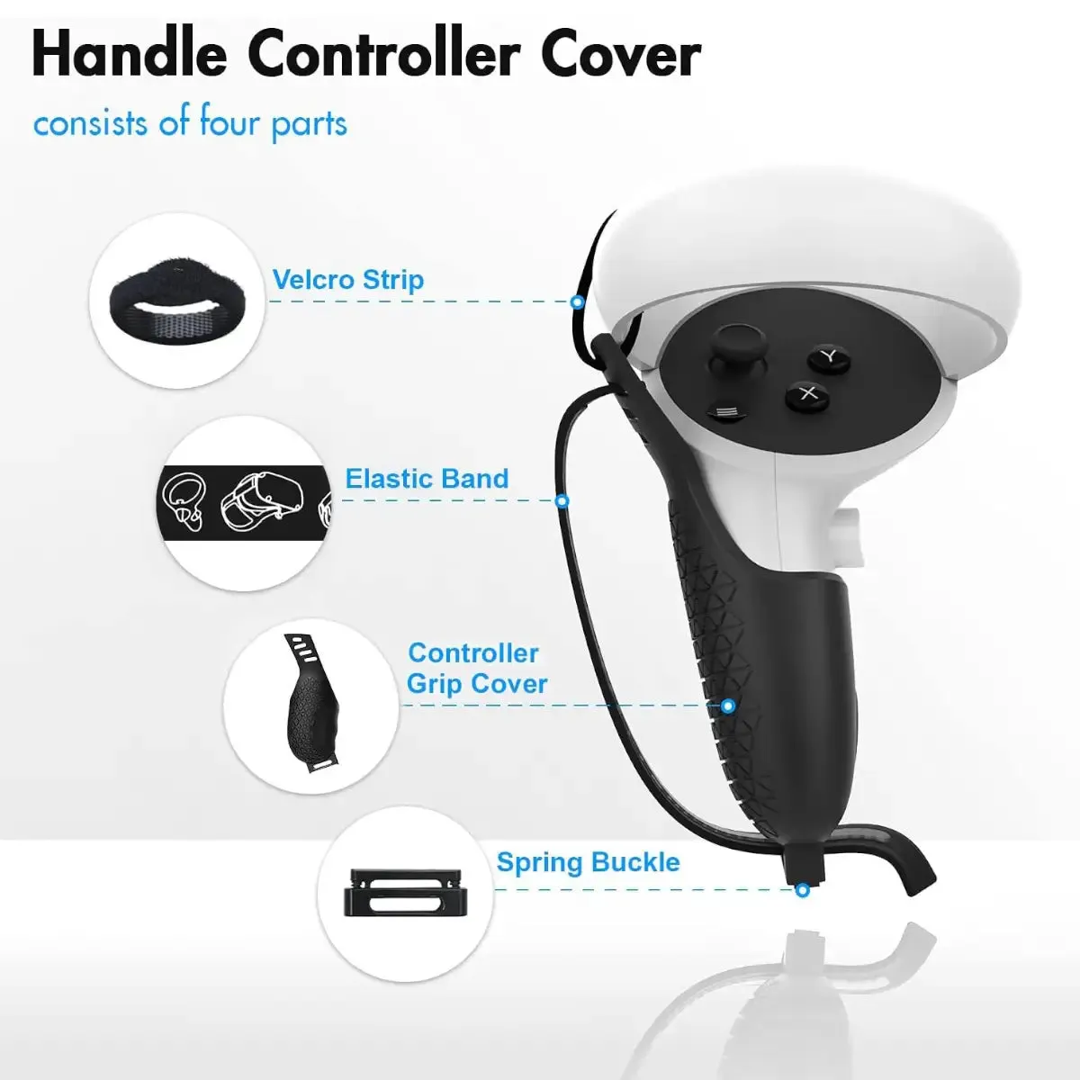 Controller Grip Cover - Black and White | for Quest 2
