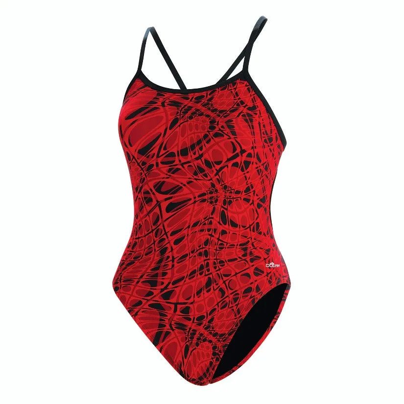 DOLFIN Womens Reliance Energy String Back One Piece Swimsuit