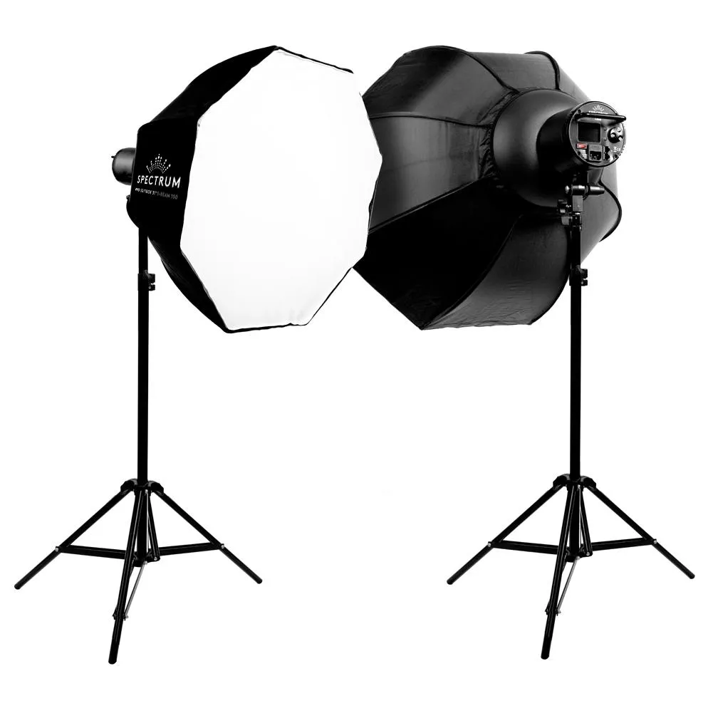 DUO 'S-Beam 150' LED Softbox Advanced Fashion Lookbook Lighting Kit - Spectrum-PRO - Bundle