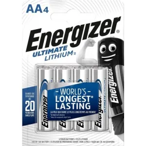 Energizer Battery Lithium L91 BP4 - AA 1.5V - (Pack of 4)