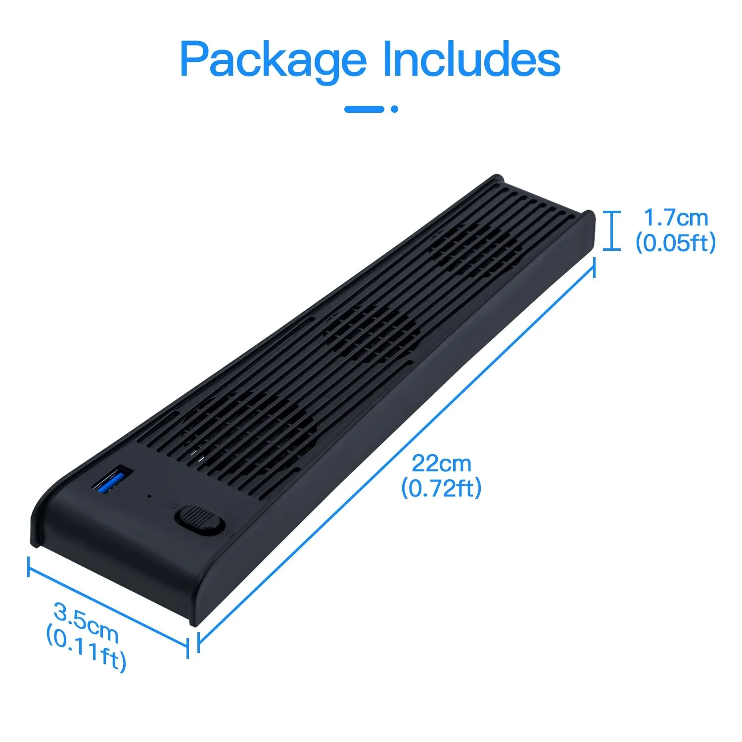 External Cooling Fan for PS5 DE/UHD Console - Black （KJH-PS5-009）