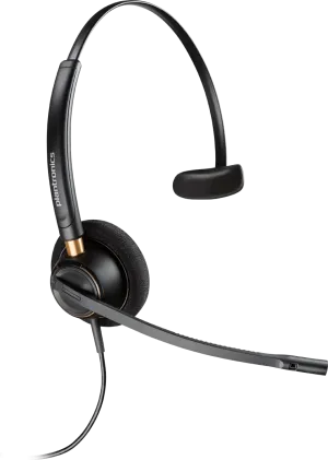 For use on CISCO PHONES - Plantronics HW510 Monaural Headset with CISCO BOTTOM CORD