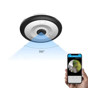 HD 1080P 360 VR Fisheye Camera - V380 Mobile Remote Home Wireless Panoramic Monitor