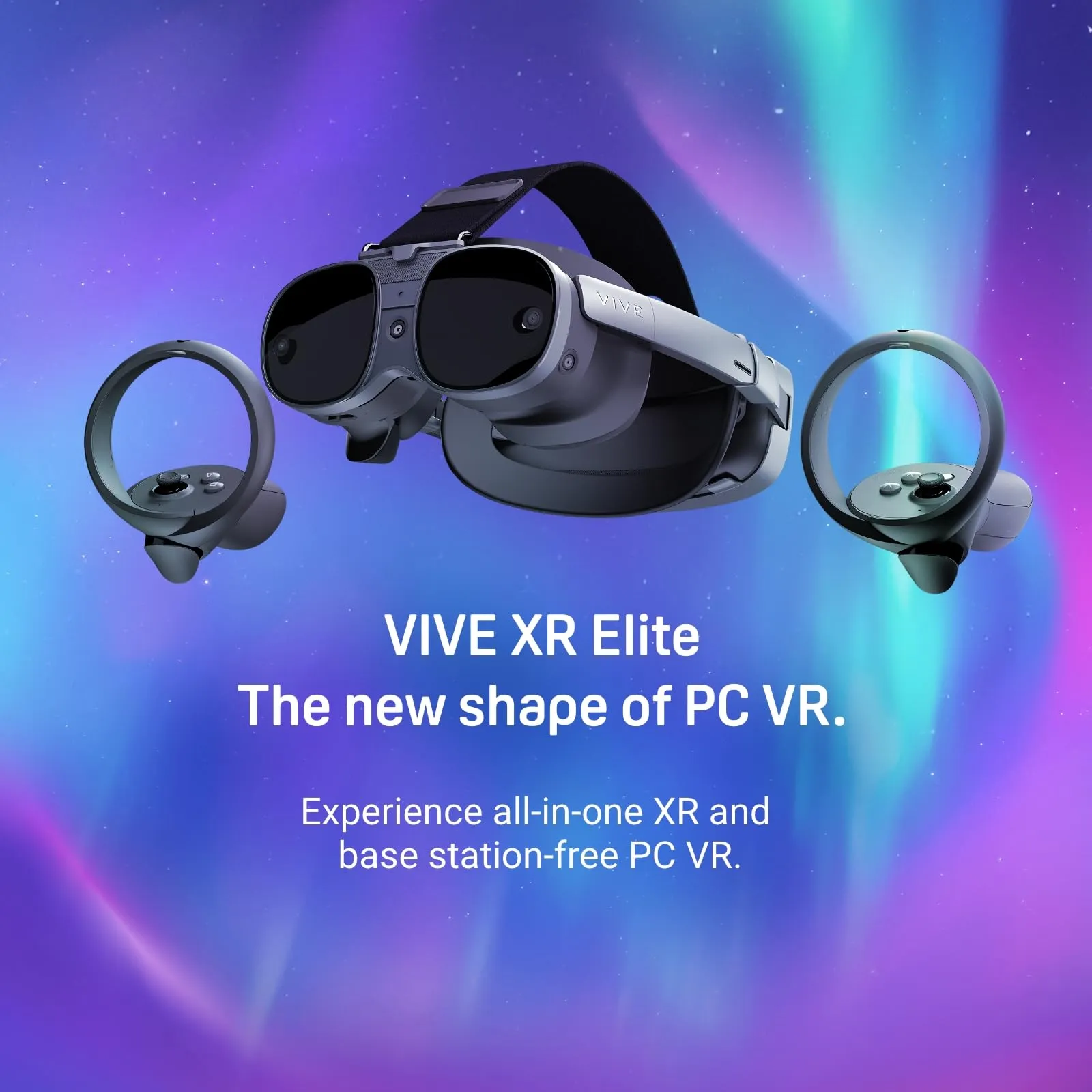 HTC Vive XR Elite with Deluxe Pack — Mixed Reality and PC VR Headset   Controllers