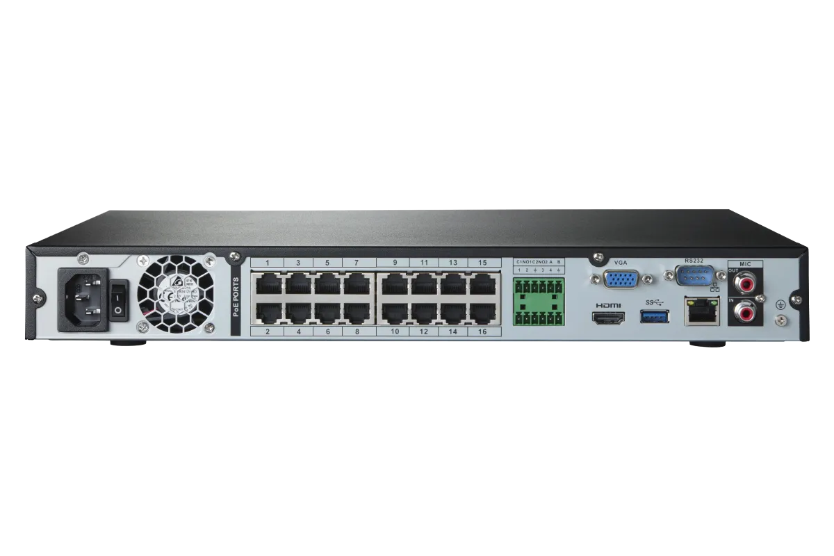 Lorex Elite Series NVR with A4 4MP (2K) IP Turret Cameras - 4K 32-Channel 8TB Wired System