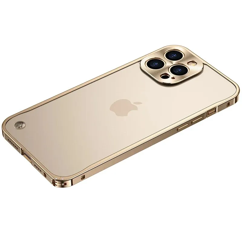 Metal Frame Lens Protection Matte Shockproof Phone Case for IPhone