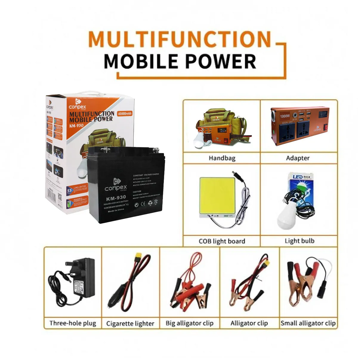 Multifunction Mobile Power 40000mAh
