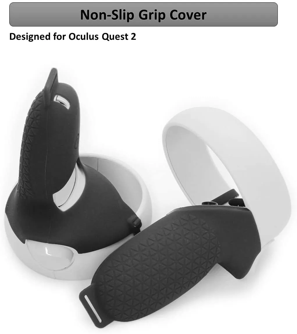 Mytrix All-in-One VR Accessories for Oculus Quest 2 - Carrying Case, Head Strap, Earphone, Link Cable, Grip Cover, Lens Cover, 6 VR Gaming Headset Accessories Bundle (6-in-1)