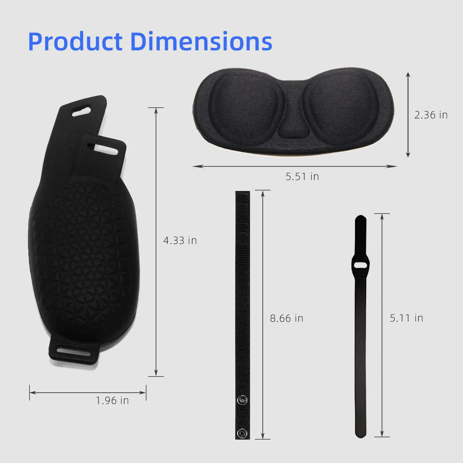 NexiGo Controller Grip Cover & Lens Cover Set for Oculus Quest 2 Black