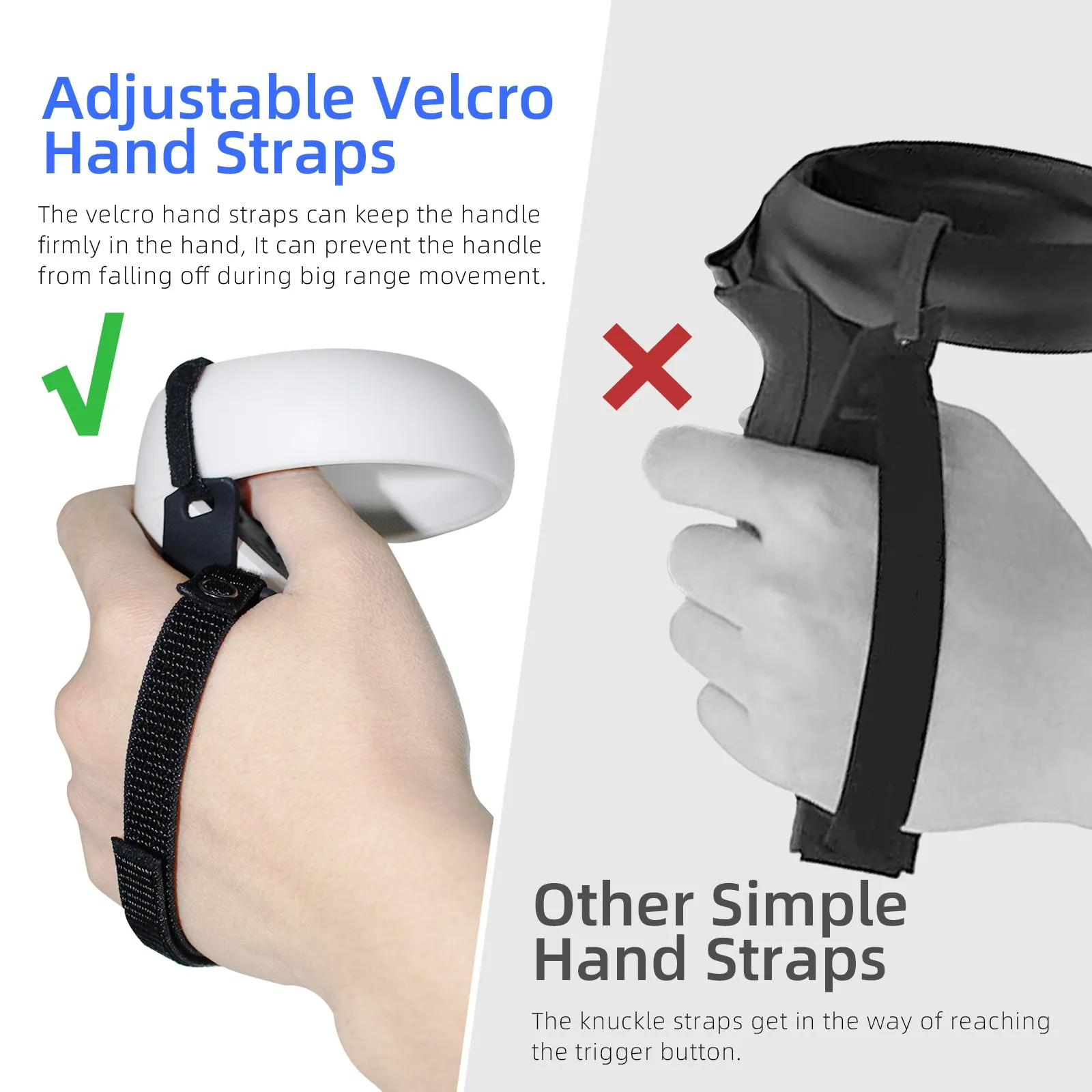 NexiGo Controller Grip Cover & Lens Cover Set for Oculus Quest 2 Black