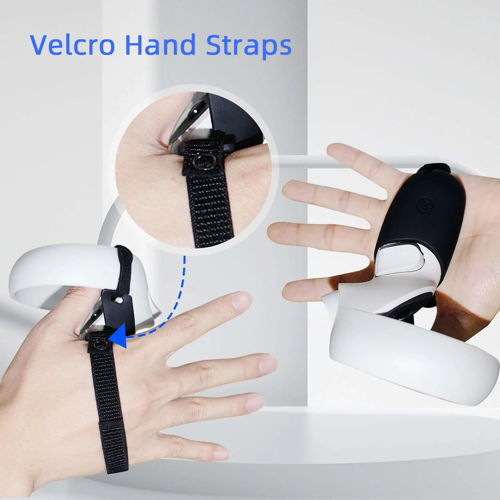 NexiGo Controller Grip Cover & Lens Cover Set for Oculus Quest 2 Black
