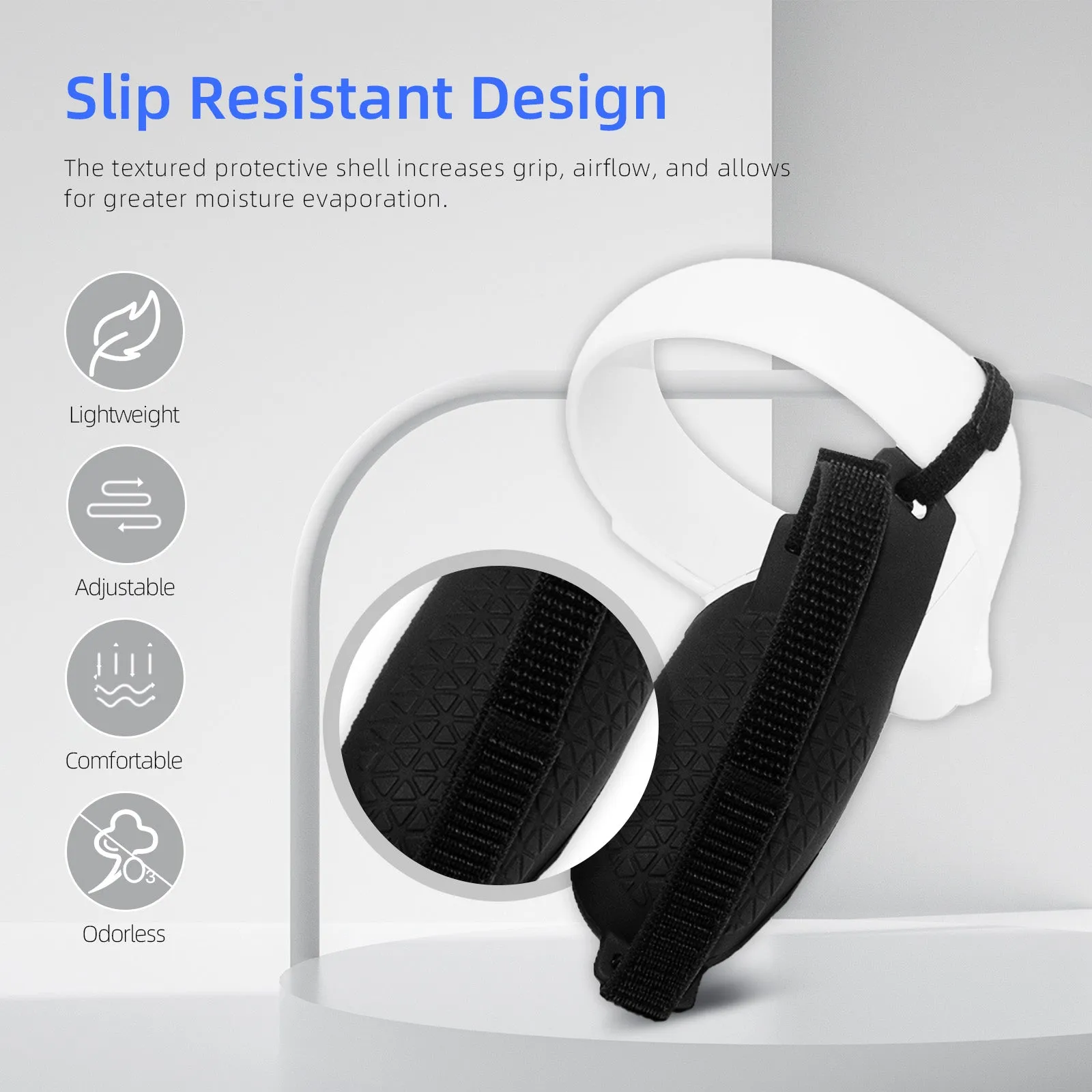 NexiGo Controller Grip Cover & Lens Cover Set for Oculus Quest 2 Black
