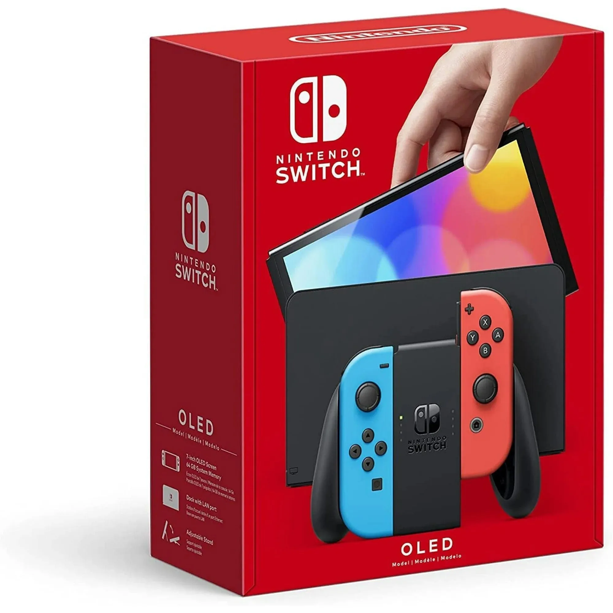Nintendo Switch OLED, Neon Blue & Red - (JP Spec) Brand New