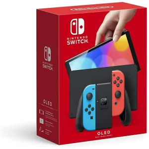 Nintendo Switch OLED, Neon Blue & Red - (JP Spec) Brand New