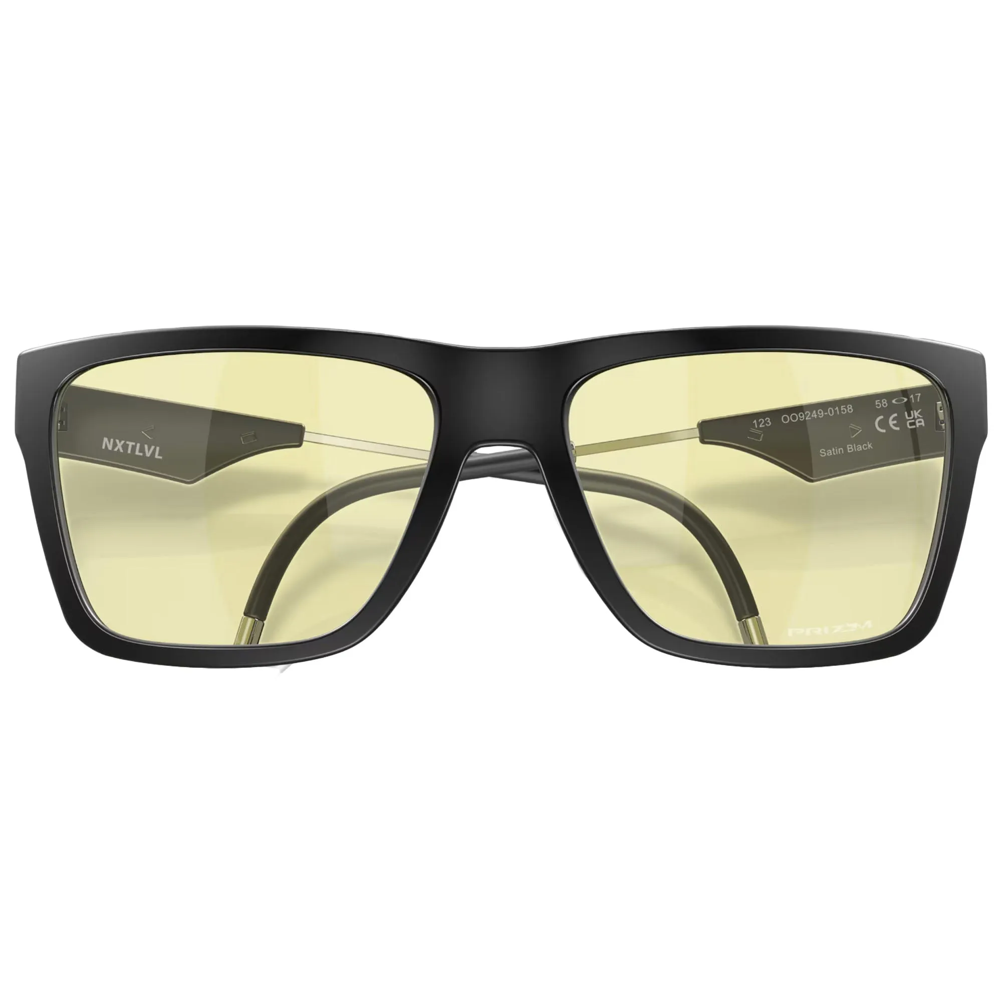 Oakley OO9249-0158 Men's OO9249 NXTLVL Rectangular Sunglasses, Satin Black Prizm Gaming,