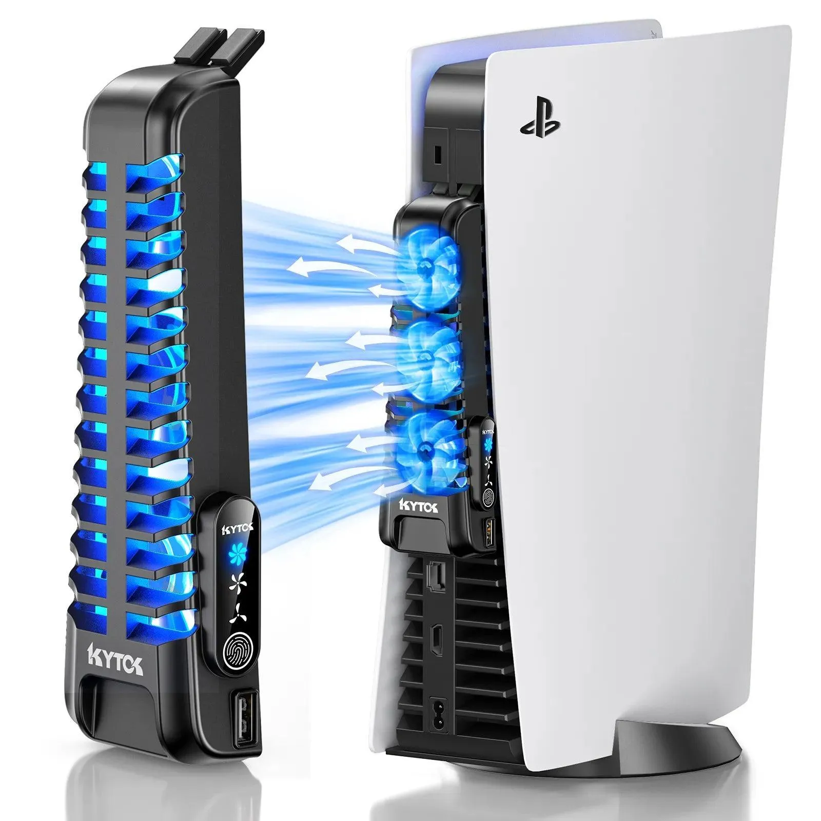 PS5 Fan Cooler: Enhance Gaming with USB Hub & LED Light