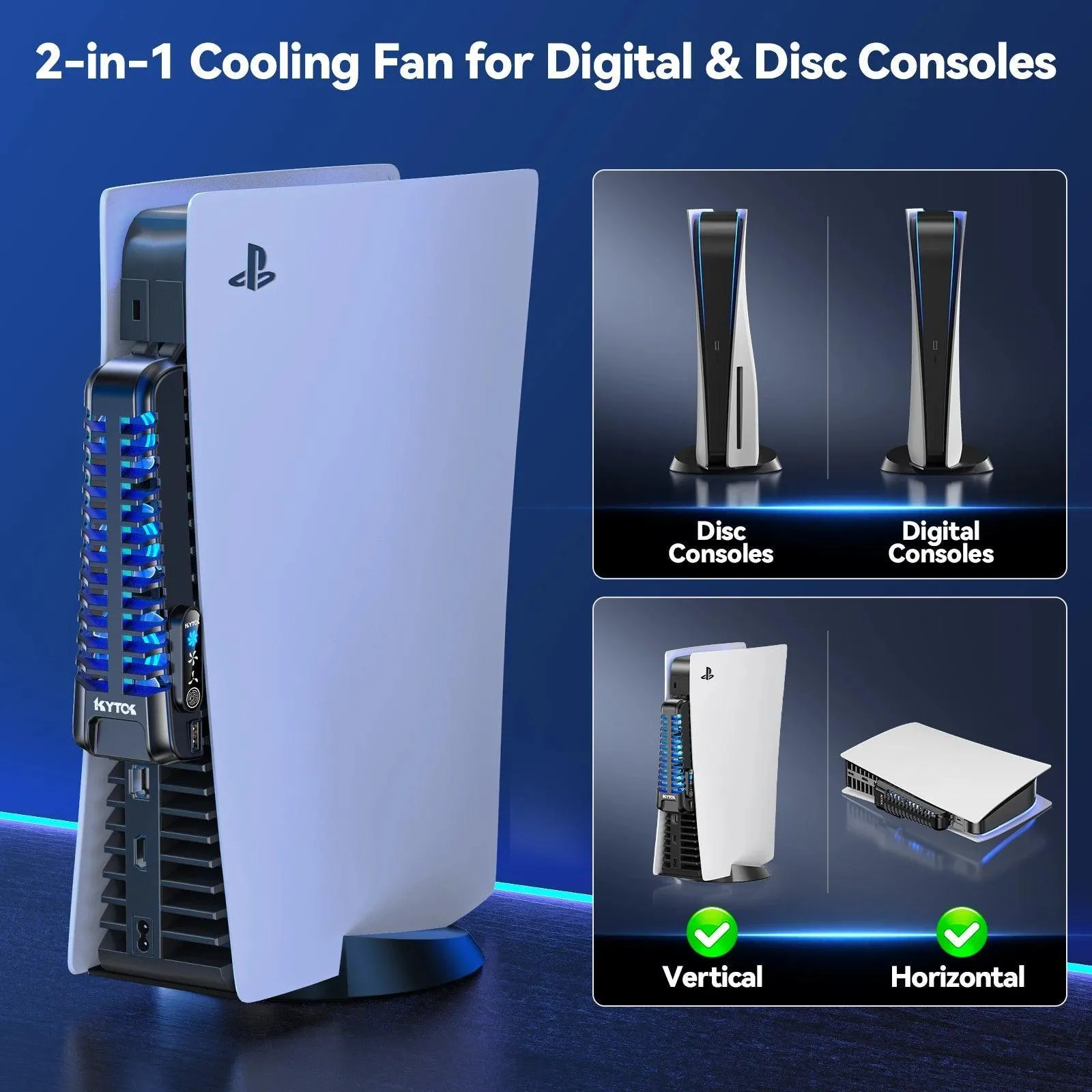 PS5 Fan Cooler: Enhance Gaming with USB Hub & LED Light