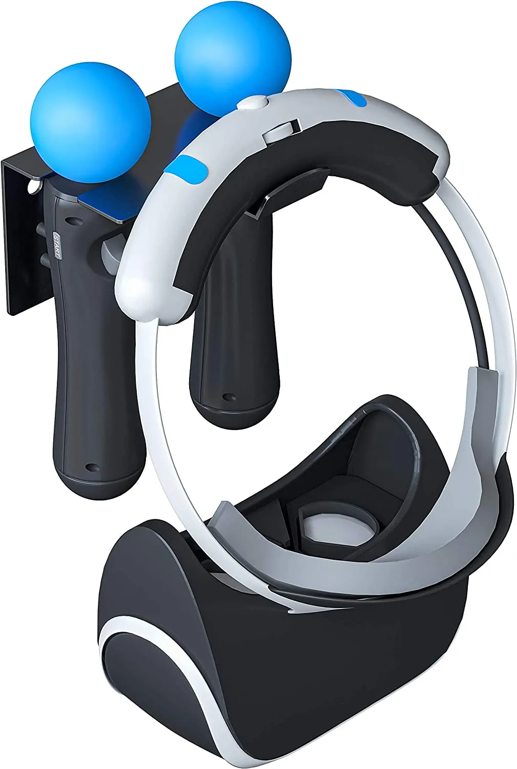 Skywin PSVR Wall Mount - Space Saving PS4 VR Headset Wall Mount and Move Controller Mount - Adhesive VR Mount Organizes VR Headset and VR Accessories