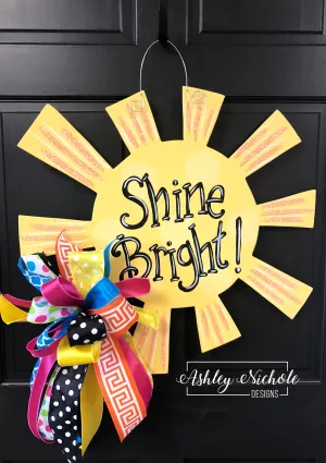 Sunshine - GLITTER - Door Hanger
