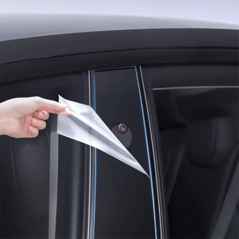 TAPTES® B-Pillar Transparent Protector Film for Tesla Model 3 Highland 2024