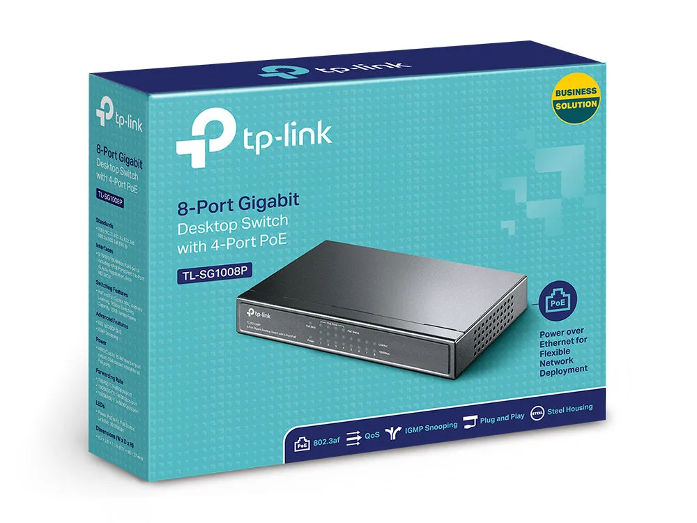 Tp-Link Tl-Sg1008p - Switch - 8 Ports - Unmanaged