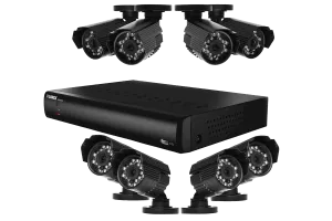Video security system with indoor and outdoor cameras