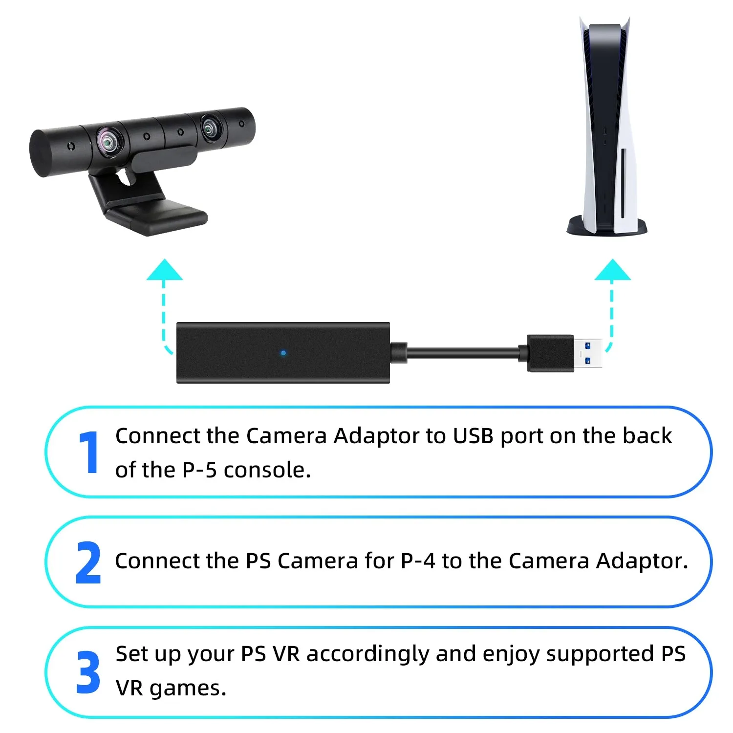 VR Camera Adapter for PS5 Console-Black(AL-P5033)
