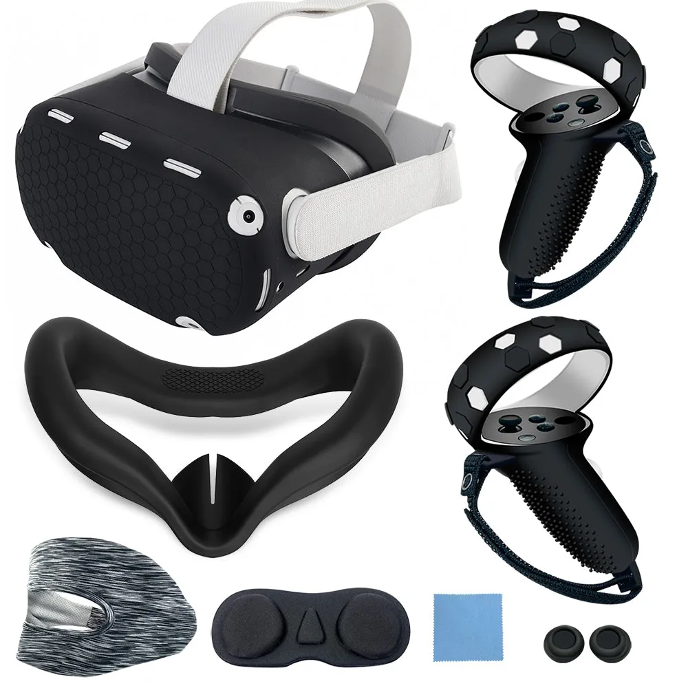 VR Silicone Proctive Cover 7 Pieces Set Compatible with Quest 2