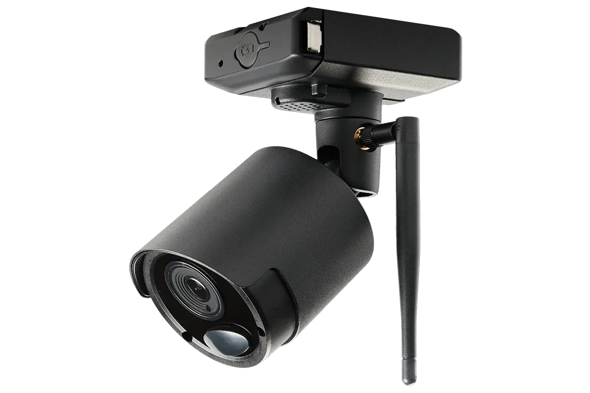 Wire-Free Accessory Camera for Battery Powered, Audio Security Systems (Black Metal)