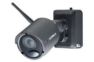 Wire-Free Accessory Camera for Battery Powered, Audio Security Systems (Black Metal)