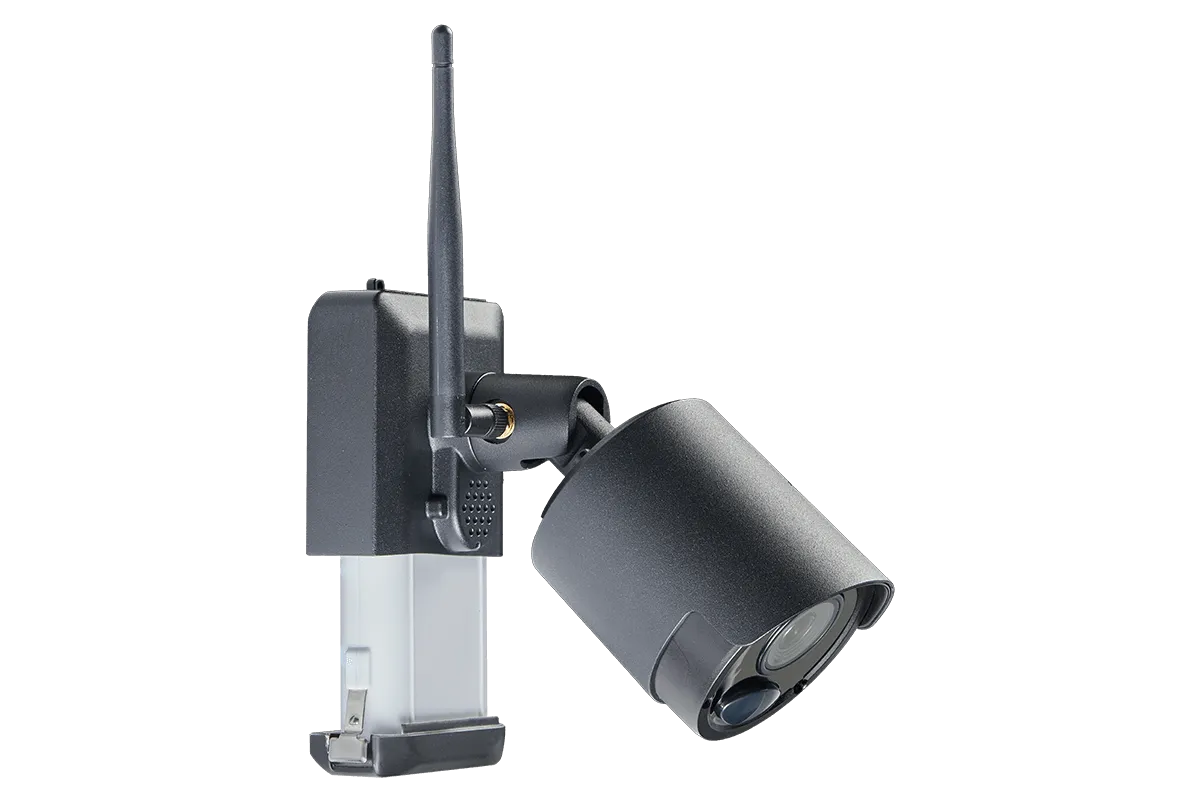 Wire-Free Accessory Camera for Battery Powered, Audio Security Systems (Black Metal)